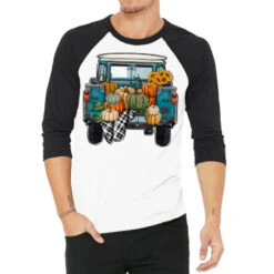 Fall Pumpkin Farm Truck 3/4 Sleeve Shirt
