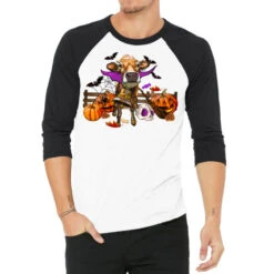 Heifer Cow Halloween 3/4 Sleeve Shirt
