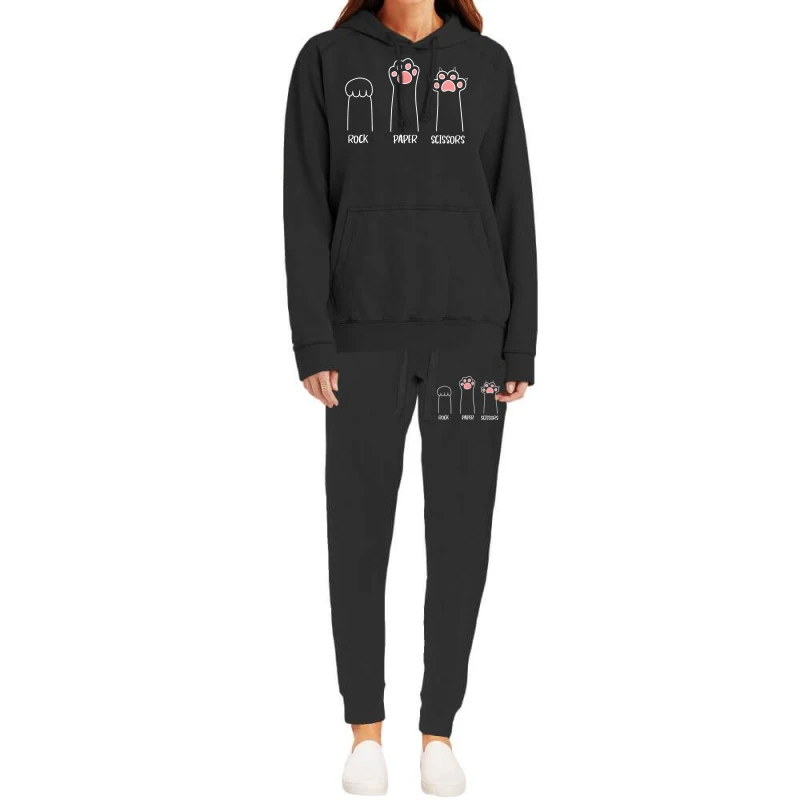 Rock Paper Scissors Hand Game Hoodie & Jogger Set - Image 2