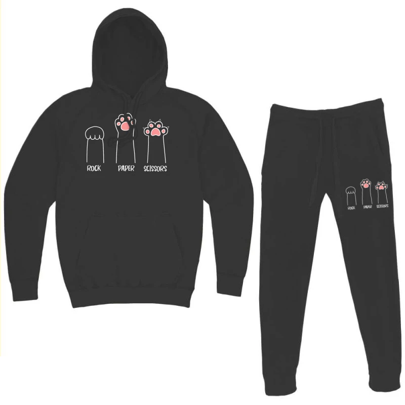 Rock Paper Scissors Hand Game Hoodie & Jogger Set - Image 3